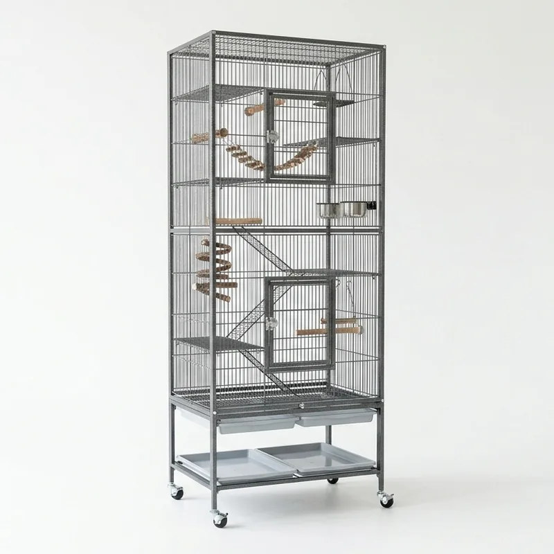 Tall, Narrow-Footprint Cage