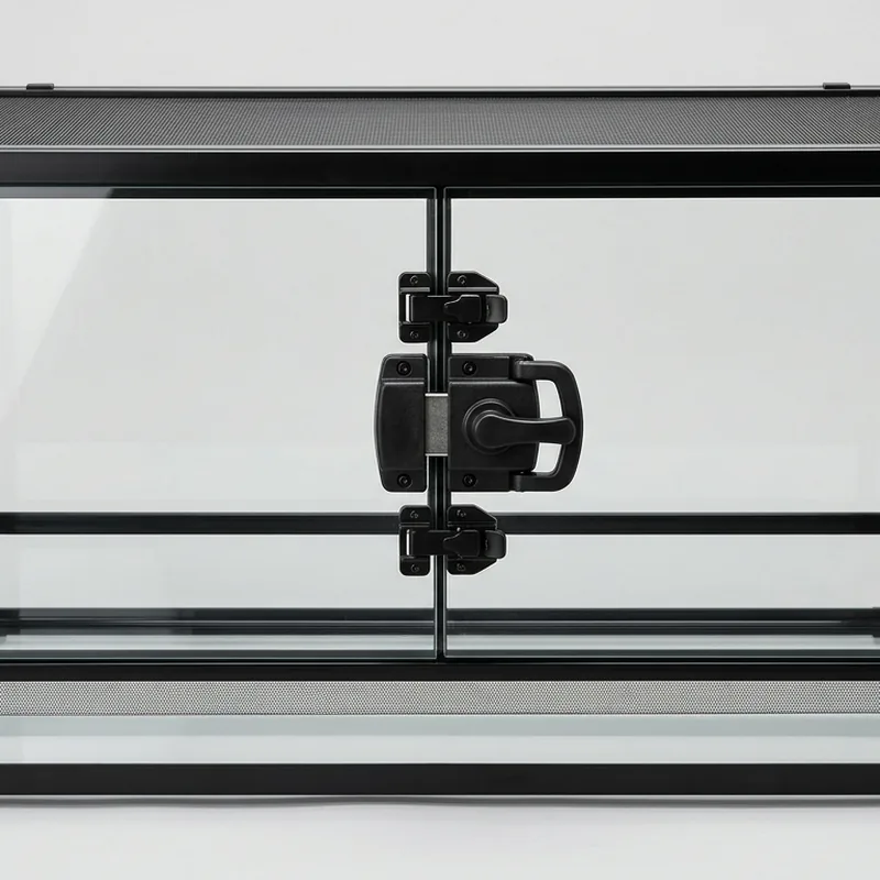 Locking Front-Vent Glass Terrarium